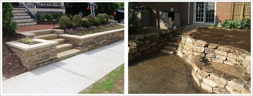 natural-stone-retaining-wall - Wichman Landscape